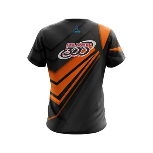Columbia 300 Steaming Dynamic Orange CoolWick Bowling Jersey - Image 2