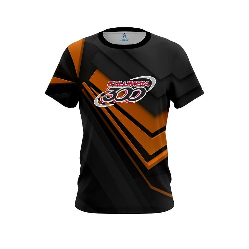 Columbia 300 Steaming Dynamic Orange CoolWick Bowling Jersey