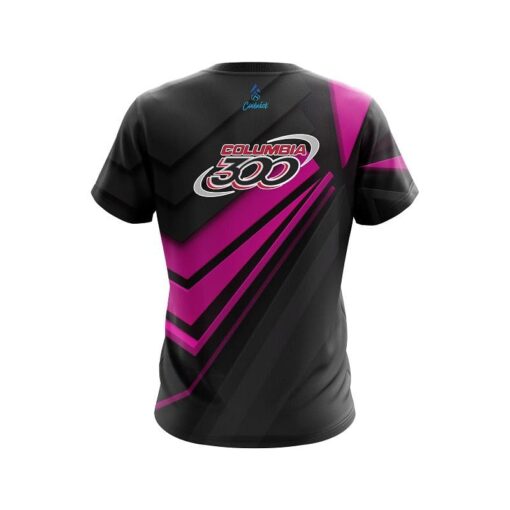 Columbia 300 Steaming Dynamic Pink CoolWick Bowling Jersey - Image 2