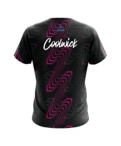 Alternative view of CoolWick Halftone Extreme Pink CoolWick Bowling Jersey