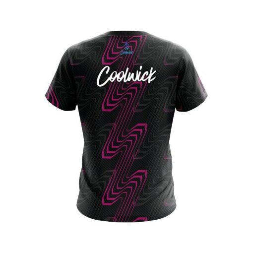 CoolWick Halftone Extreme Pink CoolWick Bowling Jersey - Image 2