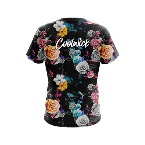 CoolWick Hummingbird Watercolor Art CoolWick Bowling Jersey - Image 2