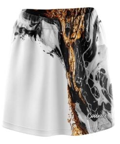 Liquid Marble Black and Gold CoolWick Bowling Skort
