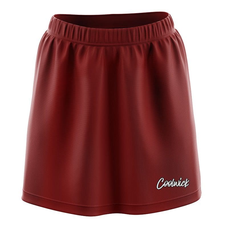 Plain Maroon CoolWick Bowling Skort