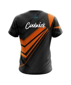 Alternative view of CoolWick Steaming Dynamic Orange CoolWick Bowling Jersey