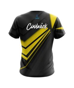 Alternative view of CoolWick Steaming Dynamic Yellow CoolWick Bowling Jersey