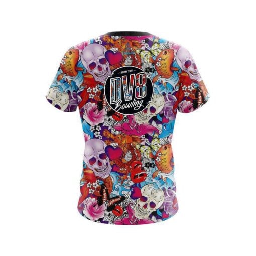DV8 Skull Love CoolWick Bowling Jersey - Image 2