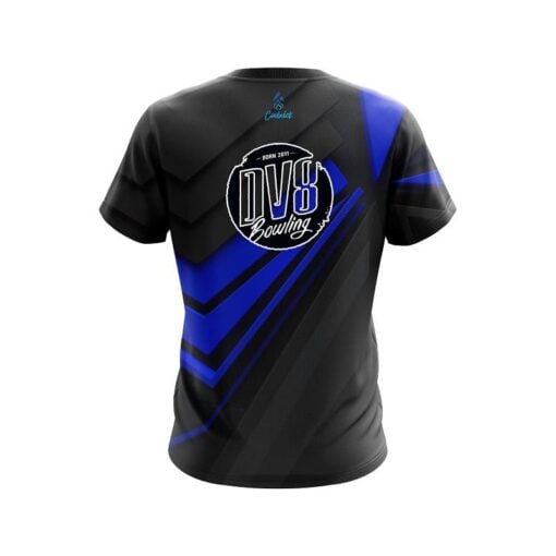 DV8 Steaming Dynamic Blue CoolWick Bowling Jersey - Image 2