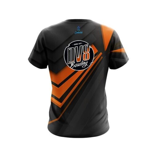DV8 Steaming Dynamic Orange CoolWick Bowling Jersey - Image 2