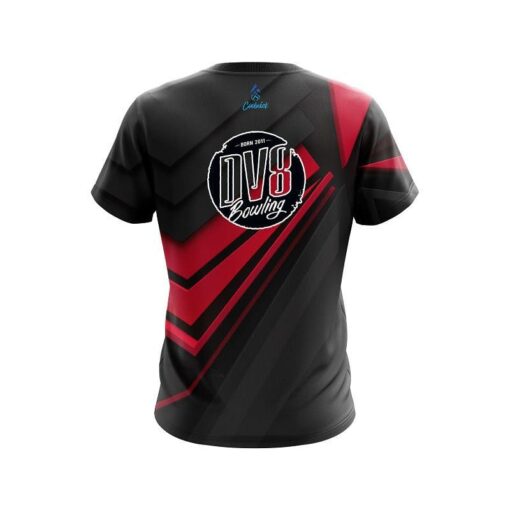 DV8 Steaming Dynamic Red CoolWick Bowling Jersey - Image 2