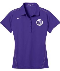 DV8 Purple Nike Ladies Coolwick Embroidery  Dri-Fit Sport Swoosh Pique Polo