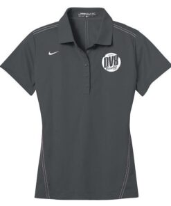 DV8 Flint Grey Nike Ladies Coolwick Embroidery  Dri-Fit Sport Swoosh Pique Polo