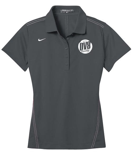 DV8 Flint Grey Nike Ladies Coolwick Embroidery Dri-Fit Sport Swoosh Pique Polo