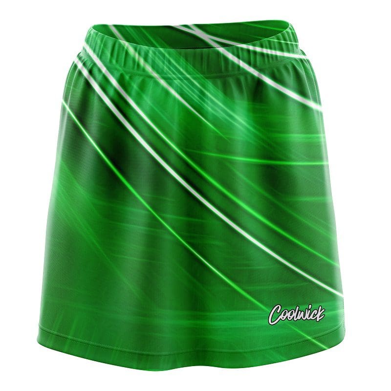 Deep Green Stripes CoolWick Bowling Skort