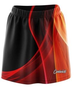 Deep Orange Curve CoolWick Bowling Skort