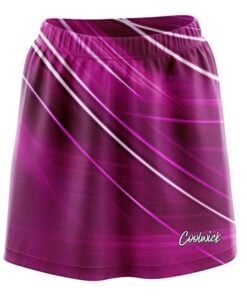 Deep Pink Stripes CoolWick Bowling Skort