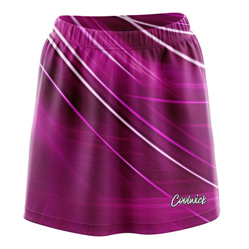 Deep Pink Stripes CoolWick Bowling Skort