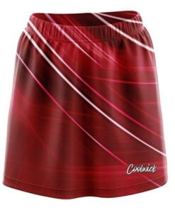 Deep Red Stripes CoolWick Bowling Skort