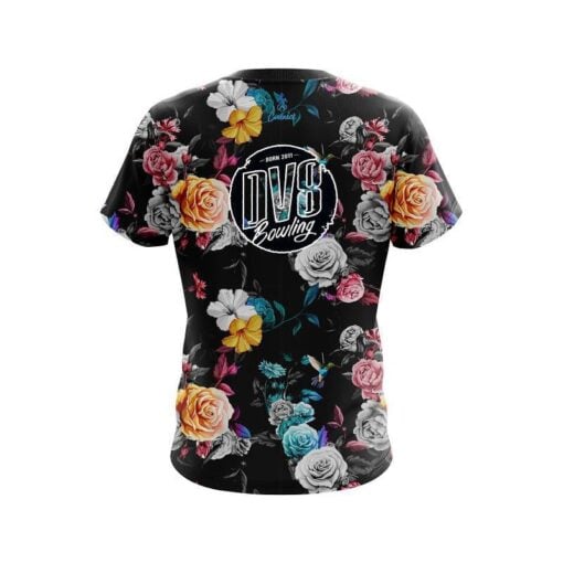 DV8 Hummingbird Watercolor Art CoolWick Bowling Jersey - Image 2