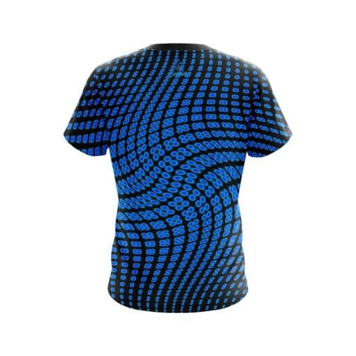 Plain Dyanamic Flux Blue CoolWick Bowling Jersey - Image 2