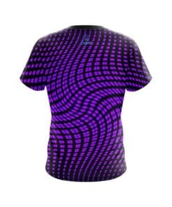 Alternative view of Plain Dyanamic Flux Purple CoolWick Bowling Jersey