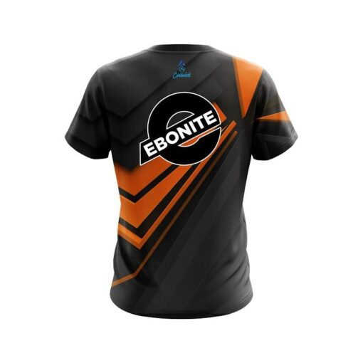 Ebonite Steaming Dynamic Orange CoolWick Bowling Jersey - Image 2