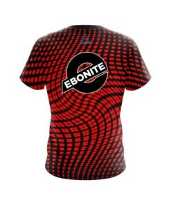 Alternative view of Ebonite Dyanamic Flux Red CoolWick Bowling Jersey