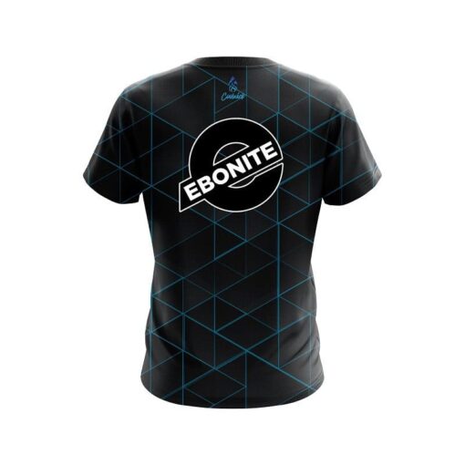 Ebonite Geo Light Blue CoolWick Bowling Jersey - Image 2