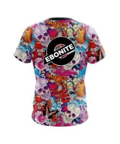 Alternative view of Ebonite Skull Love CoolWick Bowling Jersey