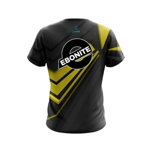 Ebonite Steaming Dynamic Yellow CoolWick Bowling Jersey - Image 2