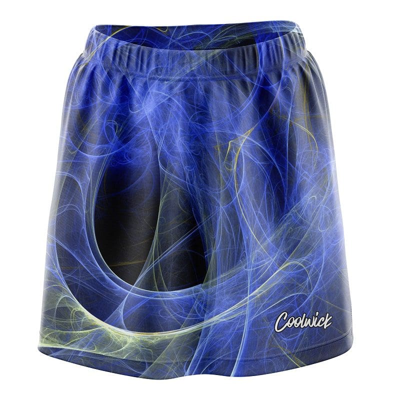 Liquid Energy Swirls Blue CoolWick Bowling Skort