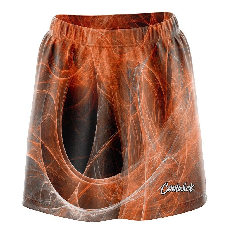 Liquid Energy Swirls Orange CoolWick Bowling Skort