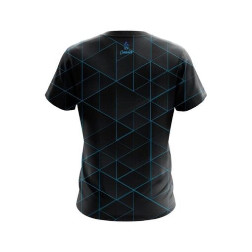 Plain Geo Light Blue CoolWick Bowling Jersey - Image 2