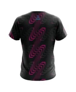 Alternative view of Plain Halftone Extreme Pink CoolWick Bowling Jersey