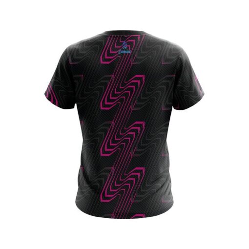 Plain Halftone Extreme Pink CoolWick Bowling Jersey - Image 2