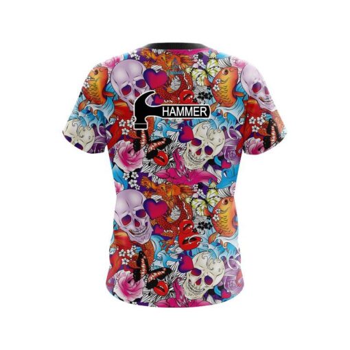 Hammer Skull Love CoolWick Bowling Jersey - Image 2