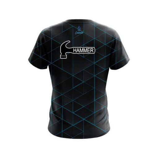 Hammer Geo Light Blue CoolWick Bowling Jersey - Image 2