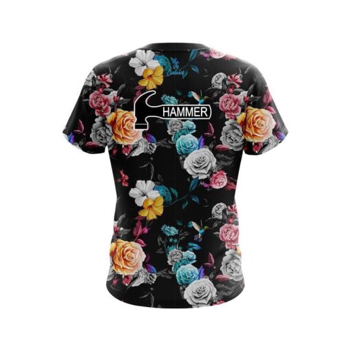 Hammer Hummingbird Watercolor Art CoolWick Bowling Jersey - Image 2