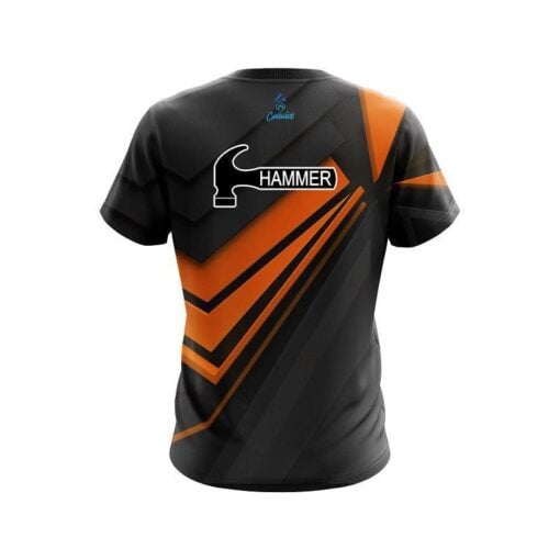 Hammer Steaming Dynamic Orange CoolWick Bowling Jersey - Image 2