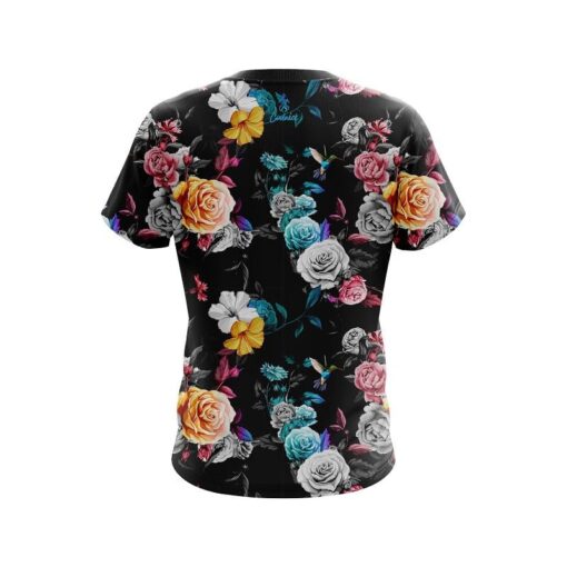 Plain Hummingbird Watercolor Art CoolWick Bowling Jersey - Image 2