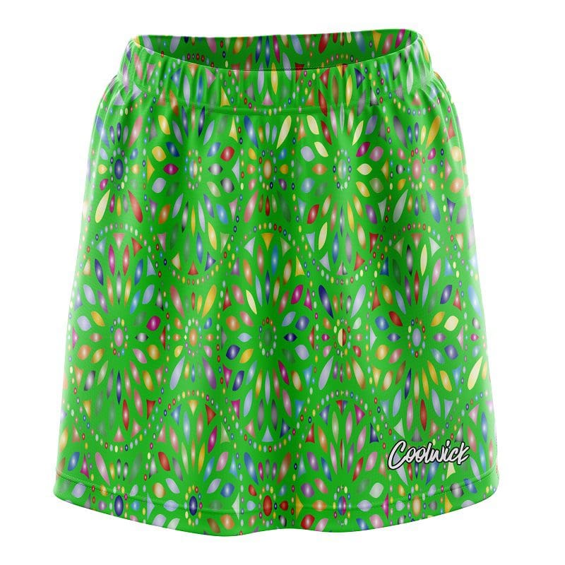Kaleidoscope Green CoolWick Bowling Skort
