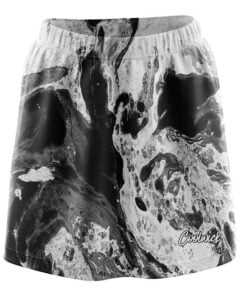 Marble Black White CoolWick Bowling Skort