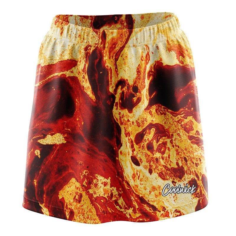 Marble Orange CoolWick Bowling Skort