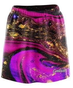 Magenta Gold Liquid Marble CoolWick Bowling Skort