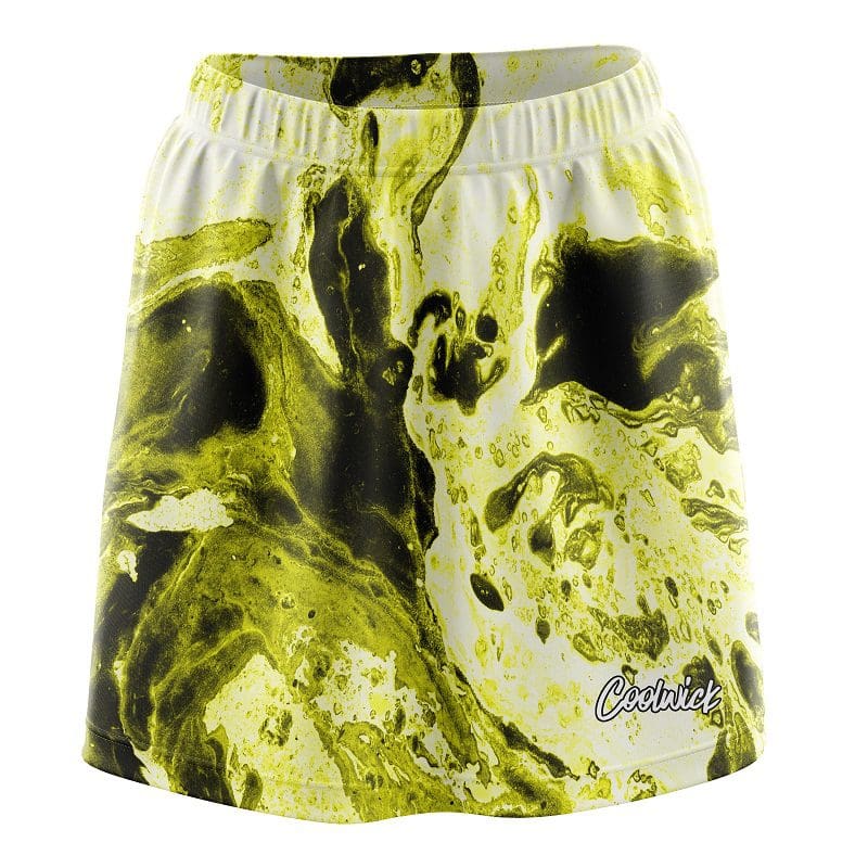 Marble Yellow CoolWick Bowling Skort