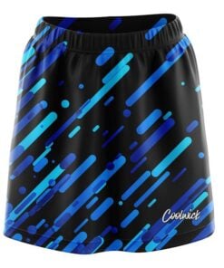 Modern Blue Stripe CoolWick Bowling Skort