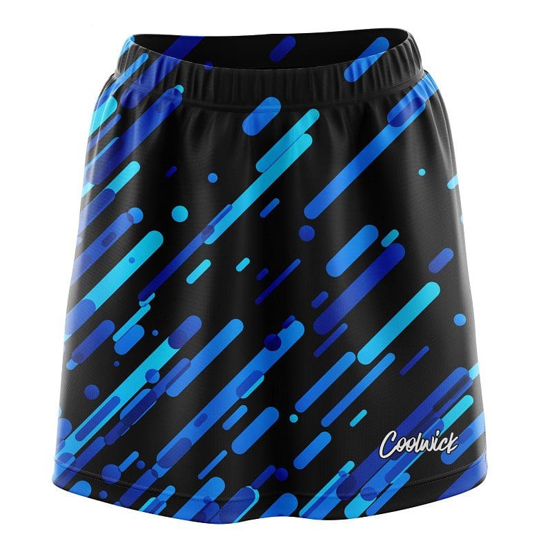 Modern Blue Stripe CoolWick Bowling Skort