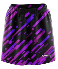 Modern Purple Stripe CoolWick Bowling Skort