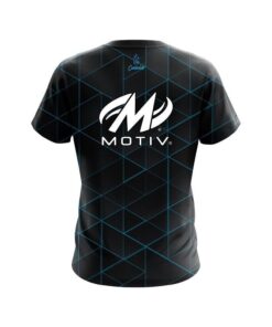 Alternative view of Motiv Geo Light Blue CoolWick Bowling Jersey