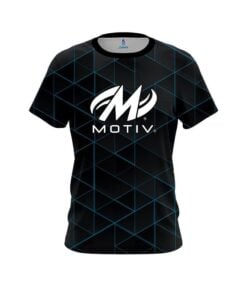Motiv Geo Light Blue CoolWick Bowling Jersey
